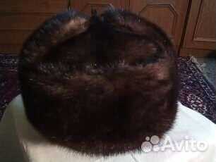 Норковая шапка мужская 56 размер полная