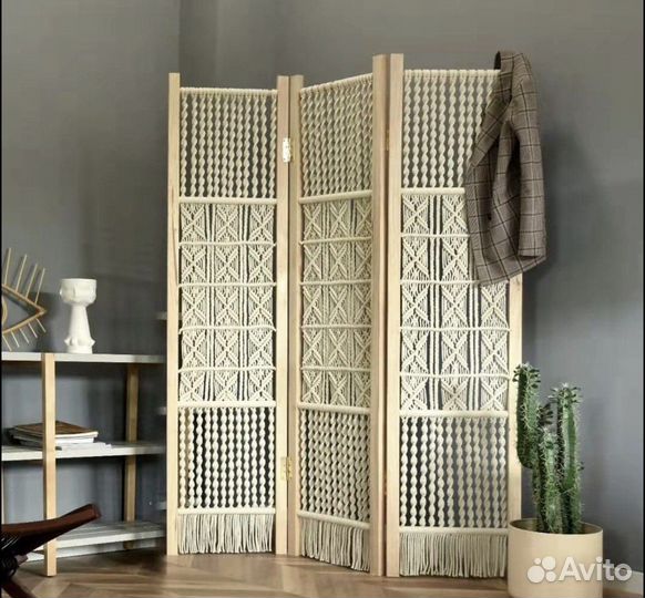 Ширма / перегородка макраме бохо