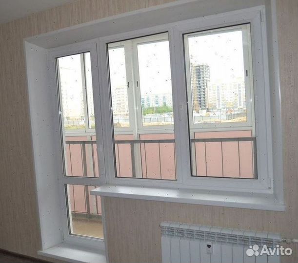 Балконный блок с дверьюпвх