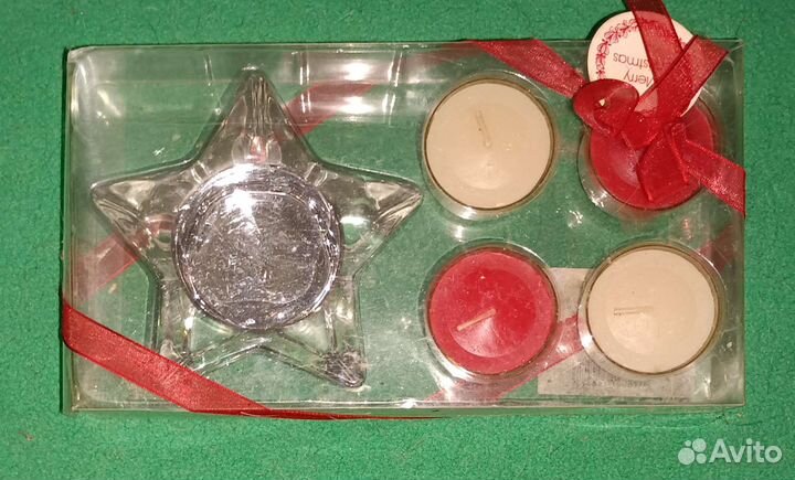 Подсвечник и 4 свечи в наборе
