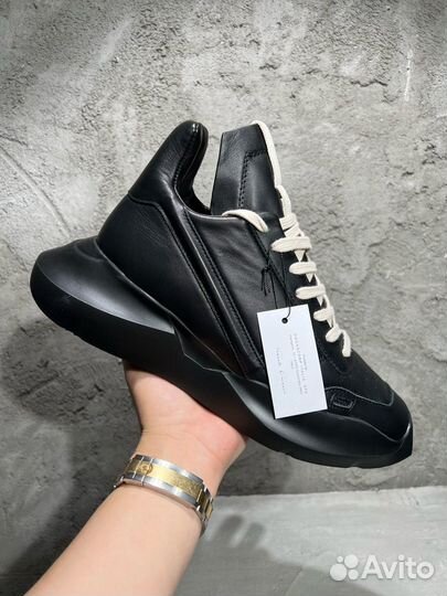 Кроссовки Rick Owens Geth Runner Black Sneakers