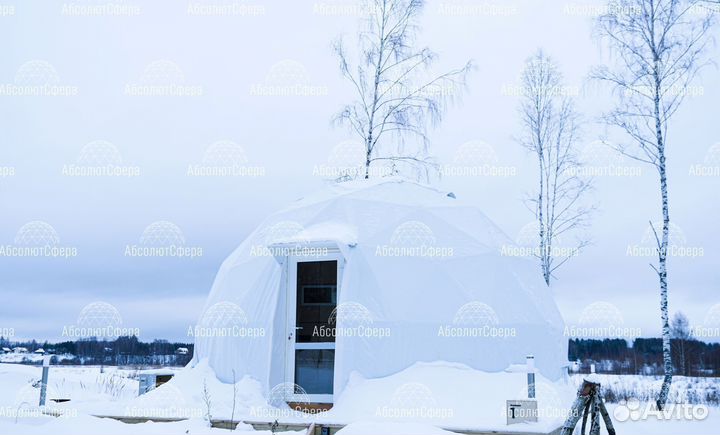 Шатер для глэмпинга. Сферический дом. Геокупол