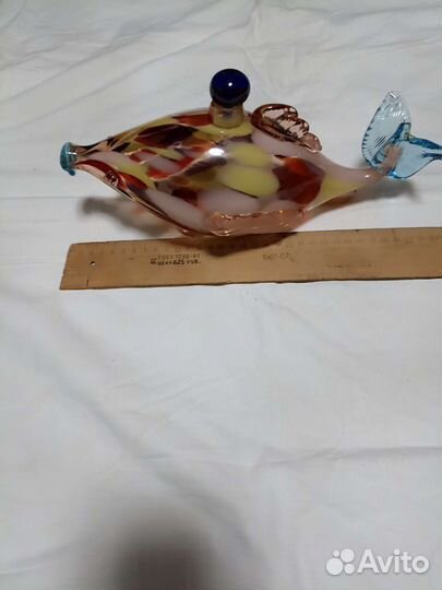 Рыбка штоф цветное стекло. СССР