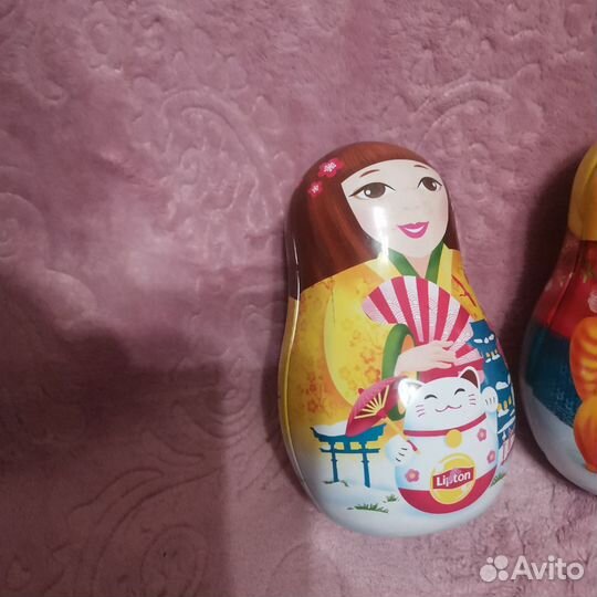 Баночки-матрёшки, из под чая 