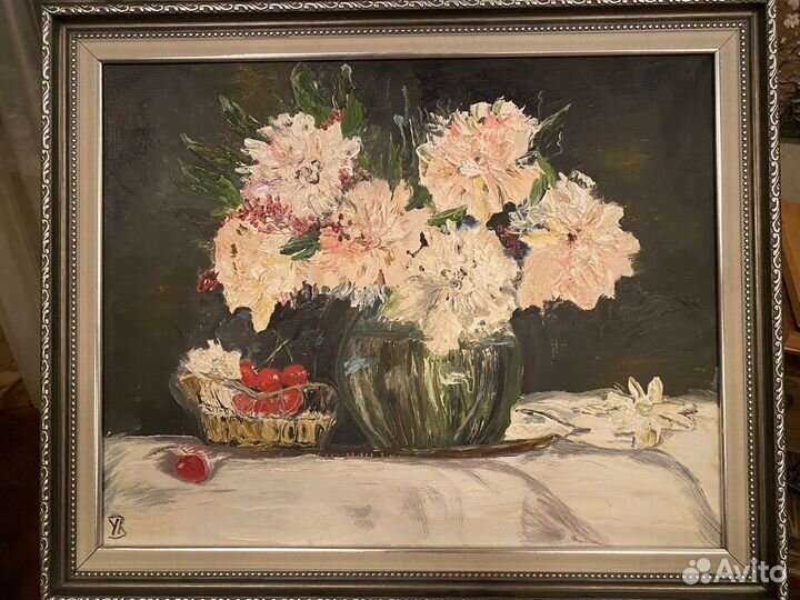 Картина маслом на холсте цветы