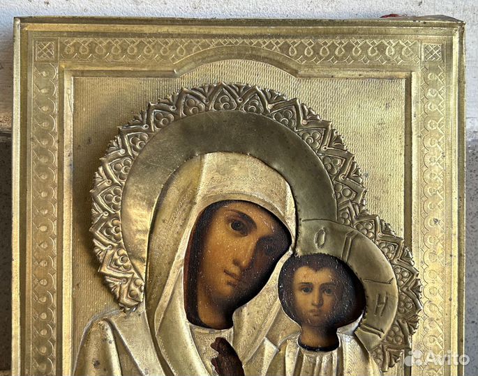 Икона Казанская Богородица в Окладе
