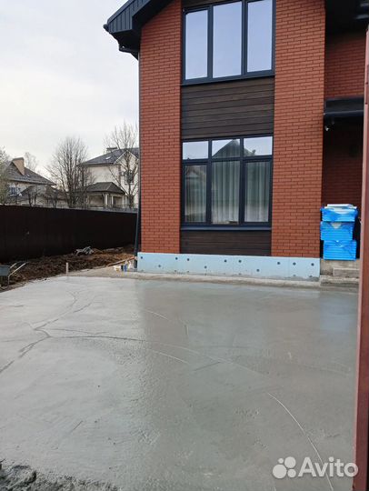 Фундамент Бетонные работы Отмостка Дорожки Заезды