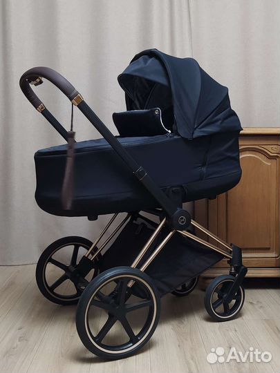 Коляска 2в1 Cybex Priam lll black/rosegold