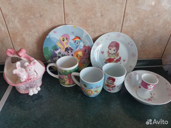 Набор детской посуды фарфор
