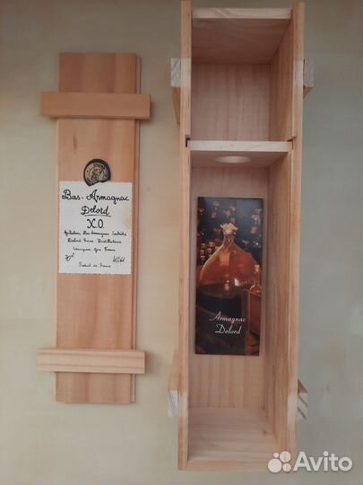 Деревянная упаковка от арманьяка Delord XO