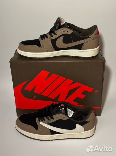 Кроссовки Travis Scott x Air Jordan 1 Low Mocha Sa