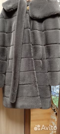 Шуба из экомеха женская 48