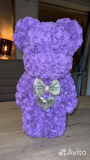 Мишка из роз вечные розы