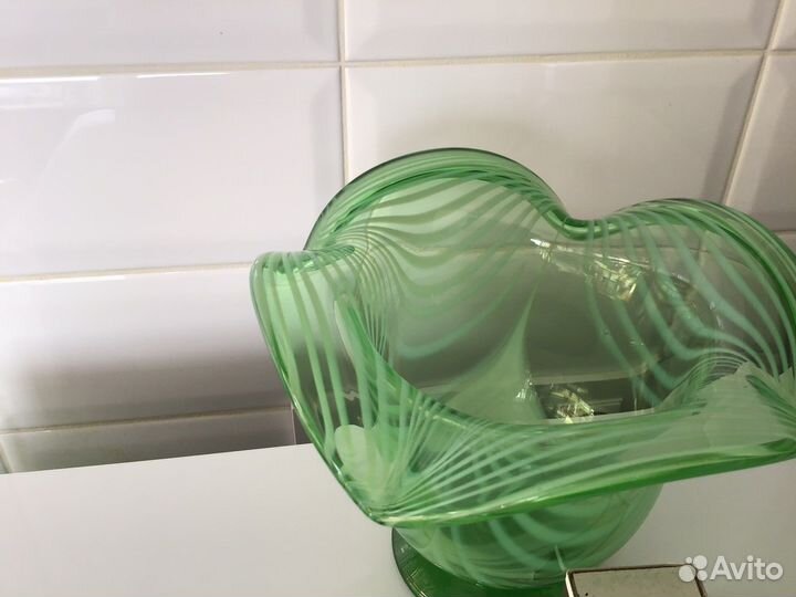 Ваза цветное стекло 70 гг