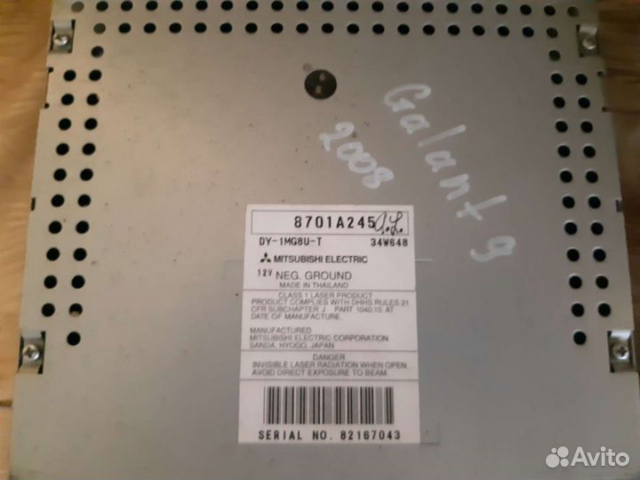 Штатная магнитола Galant 9