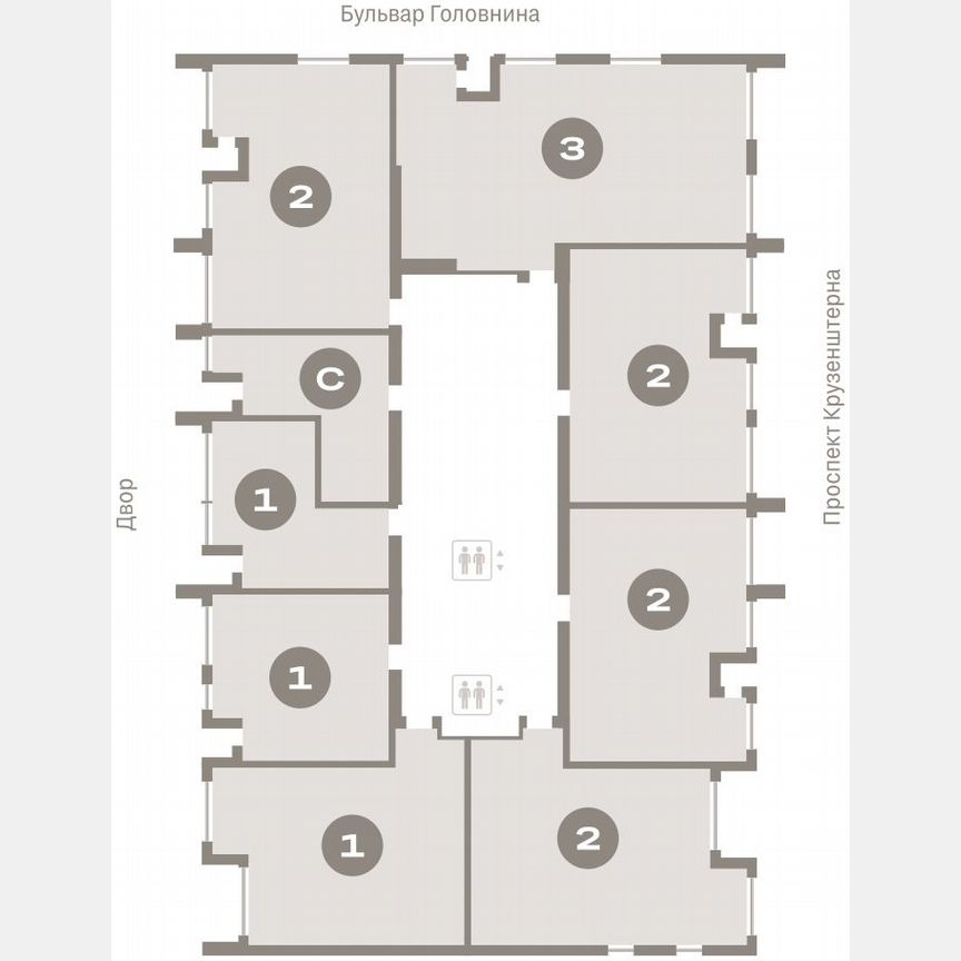 2-к. квартира, 83,8 м², 3/16 эт.