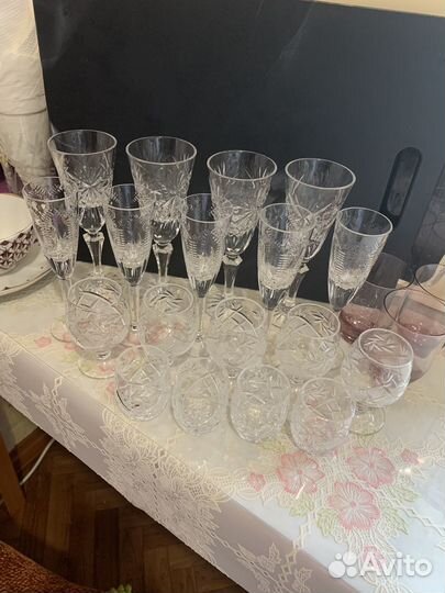 Хрустальные фужеры, стопки лзфс из СССР