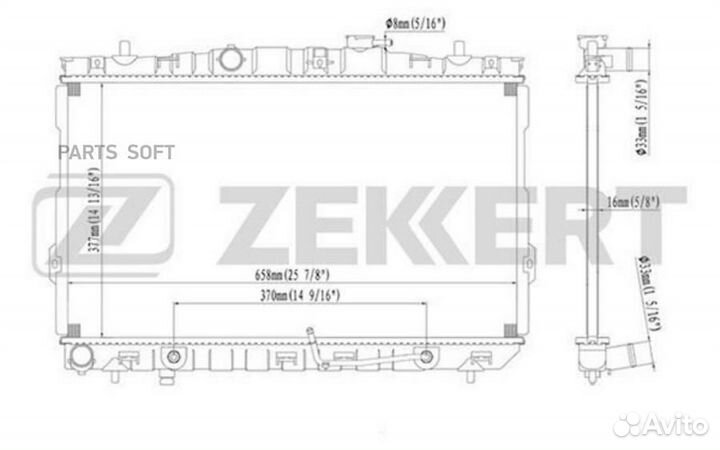 Радиатор охлаждения двигателя Hyundai Coupe VII 01