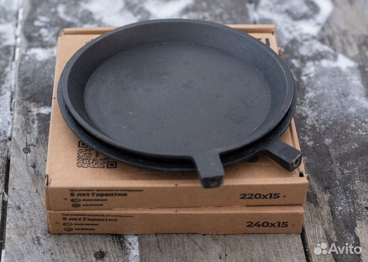 Сковорода блинная чугунная davr metall