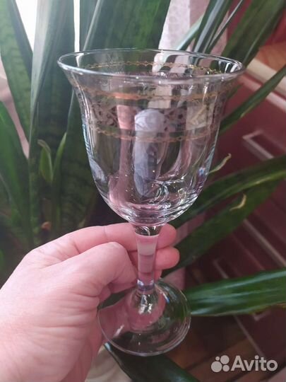 Фужеры рюмки.Богемия.Винтаж.60-80-е гг