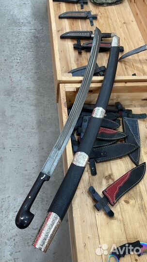 Нож большой дамаск