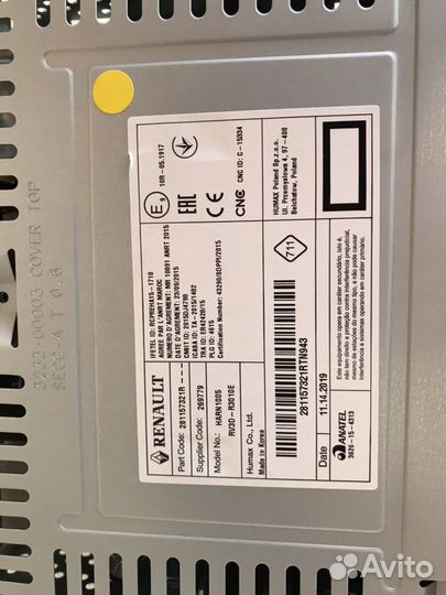 Штатная магнитола Renault