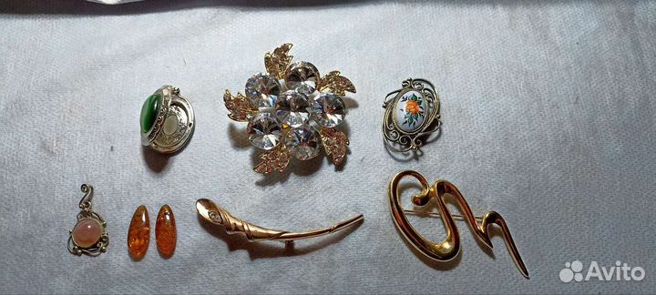 Украшения из СССР. финифть мельхиор эмаль