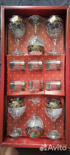 Новый набор рюмок, бокалов праздничный