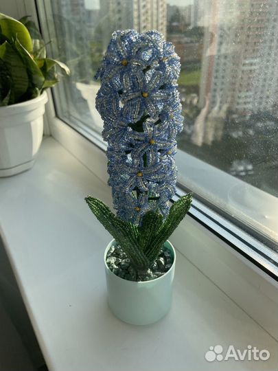 Гиацинты из бисера