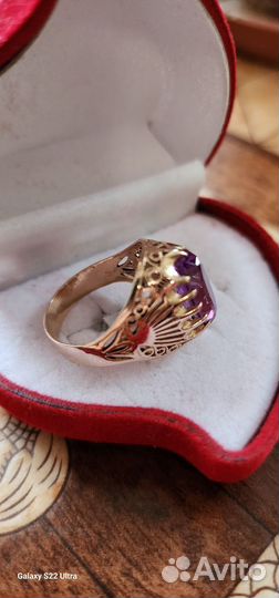 Золотое кольцо СССР 583.с Александритом