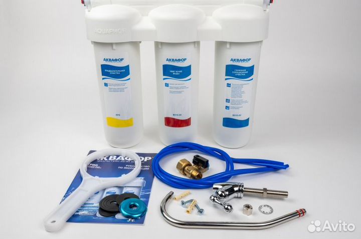 Проточный фильтр для воды Аквафор Трио Ж