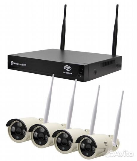 Комплект из 4-х уличных WiFi камер видеонаблюдения