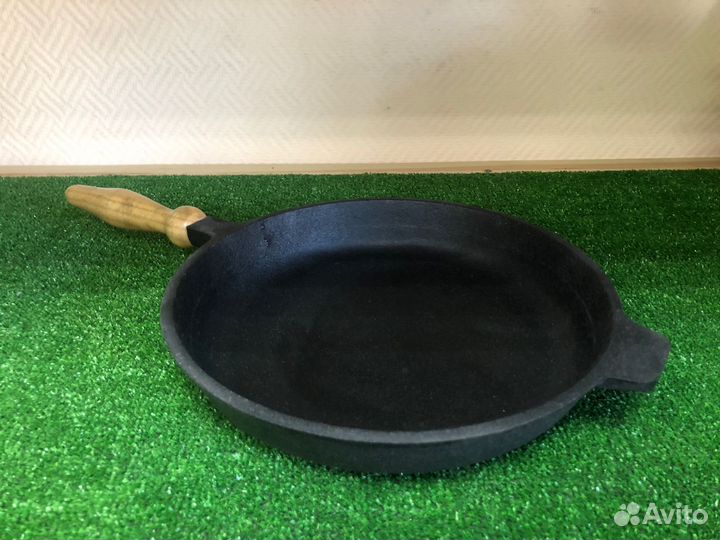 Сковорода чугун 260х40 мм, съемная ручка