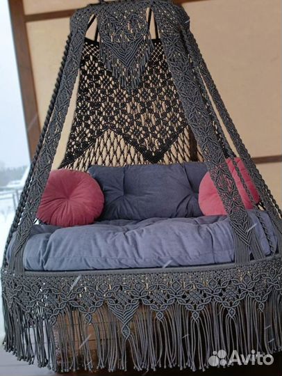Кресло гамак шатер макраме диван