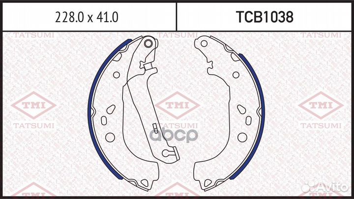Колодки тормозные барабанные ford Focus 04- TC