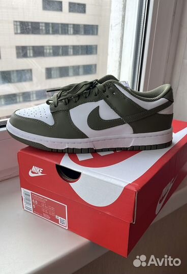 Кроссовки Nike dunk low olive 36,5