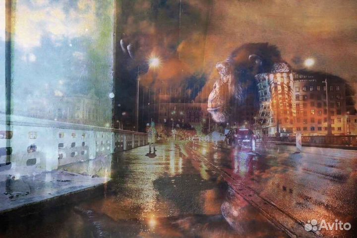 Итальянская картина Lost in the City. Фактурная шт