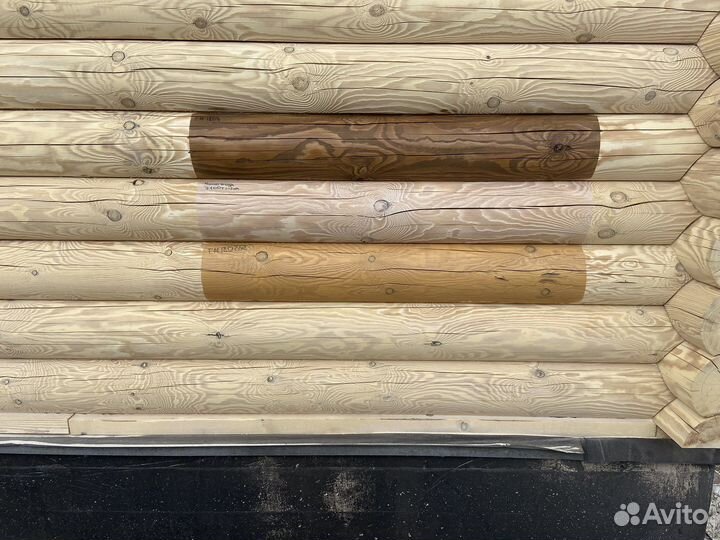 Шлифовка сруба пескоструем