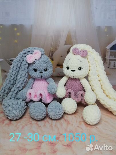 Драконы,зайки и др. Вязаные игрушки для детей