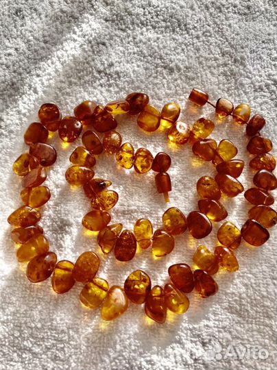 Бусы янтарные. Бронь