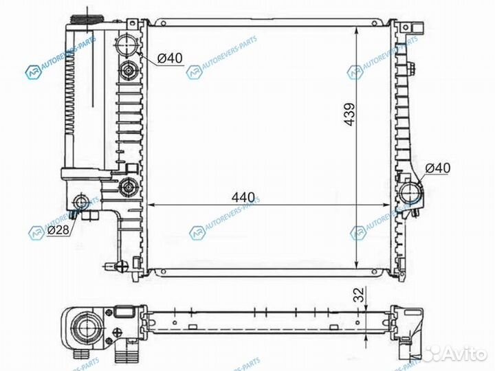 BW0001 Радиатор BMW 3-series E30 1.6 82-90BMW E36