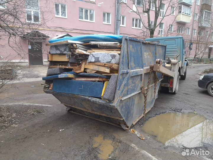 Вывоз мусора контейнером 8 м3