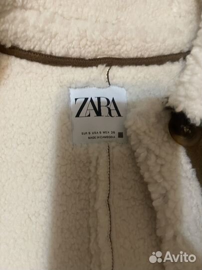 Дубленка женская zara новая S