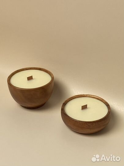 Свечи восковые в дереве