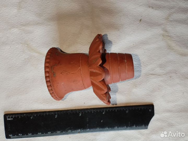 Глиняная часть от старинного подсвечника.19 век