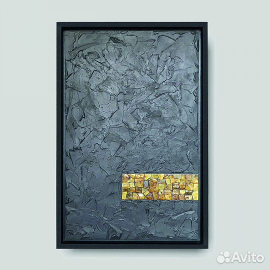 Картина интерьерная с янтарём