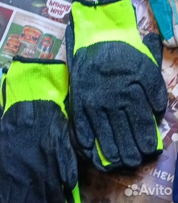 Перчатки утеплённые прорезиненные