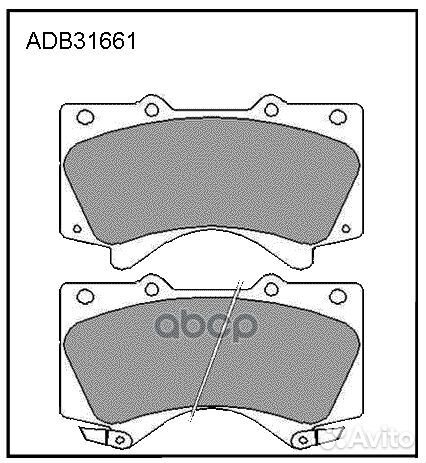 Колодки тормозные дисковые перед ADB31661 A