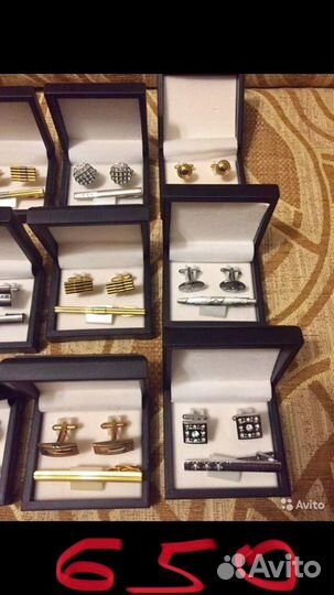 Набор заколка и запонки