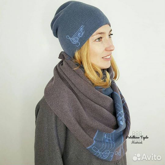 Комплект шапка и шарф